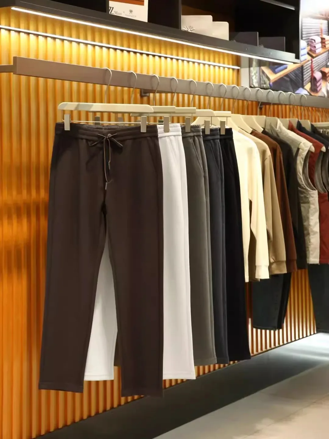 Pantalones informales italianos de lujo para hombre, mezcla de lana, cálidos, sencillos y ligeros, versátiles, para ir al trabajo, Otoño e Invierno