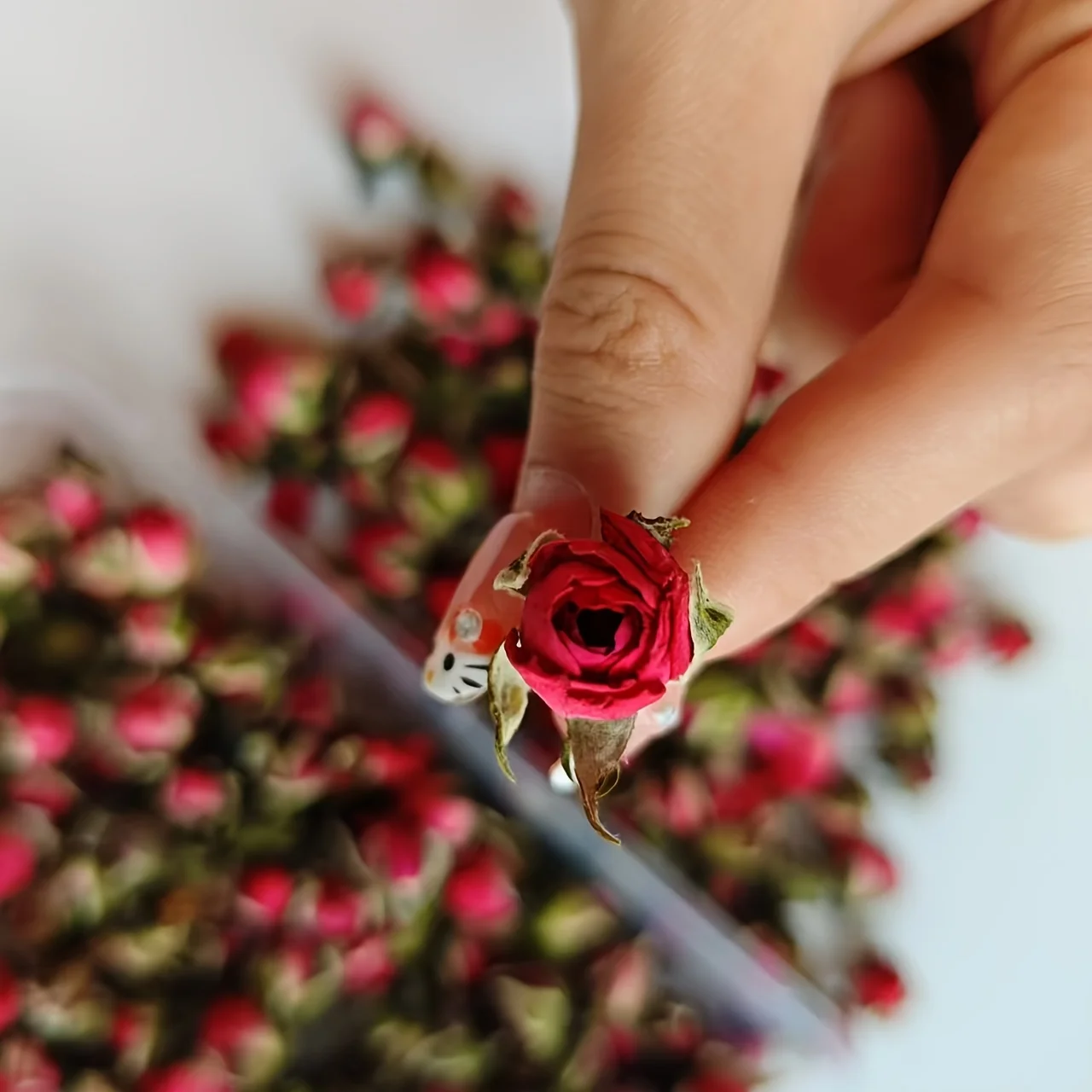 

100g Phnom Penh pink rose dried flower Bedroom Living Room decoration Handmade DIY flower materials Christmas holiday decoration