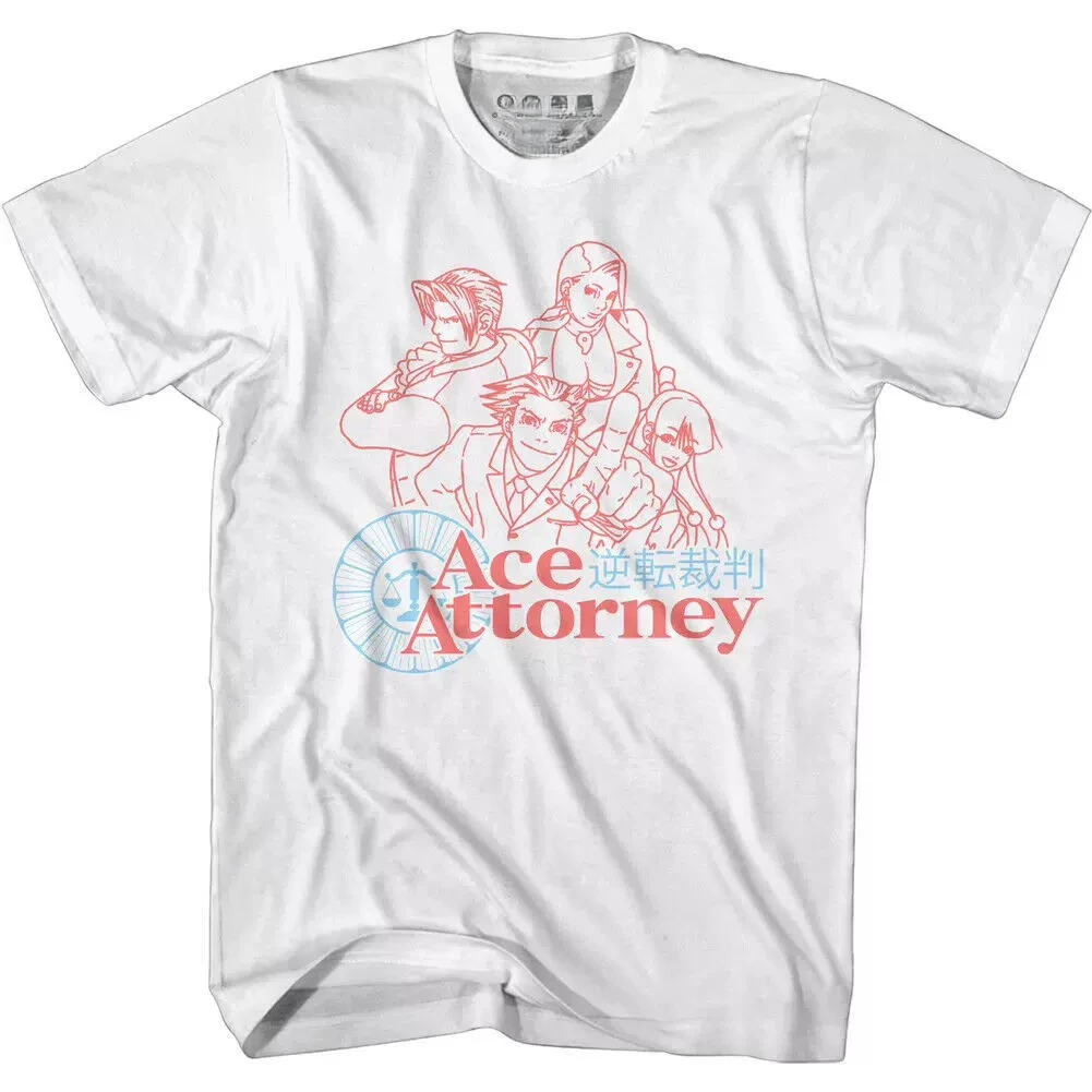 Ace Attorney – „Halt die Einwände“ – Grafik-T-Shirt, Baumwolle, für Herren und Damen, Streetwear-T-Shirt. – Detail 5