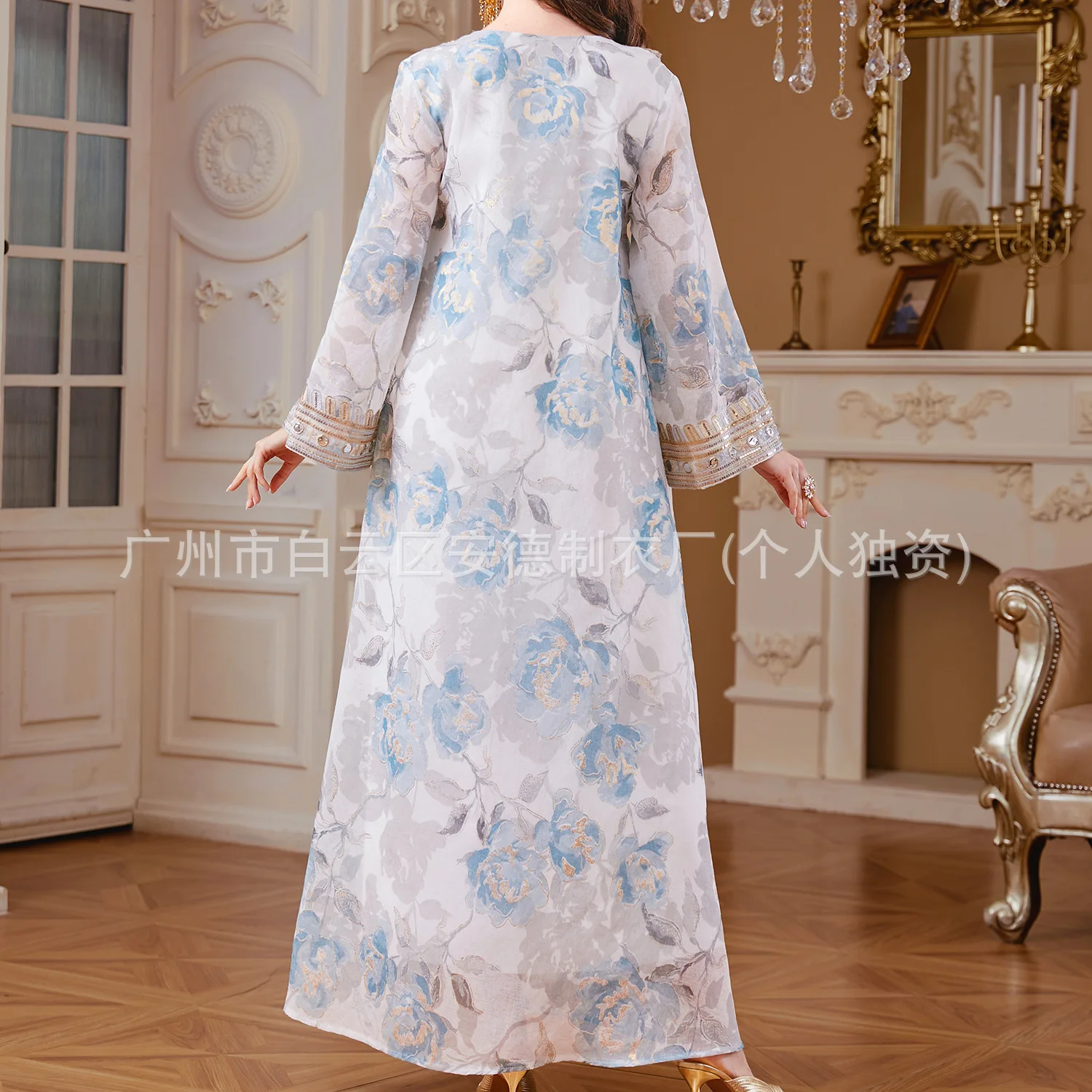 

Musilin, новый женский модный халат с принтом, длинное платье Абая с вышивкой, длинное платье, халат Абая Рамадан, Дубай, роскошный ислам, элегантный