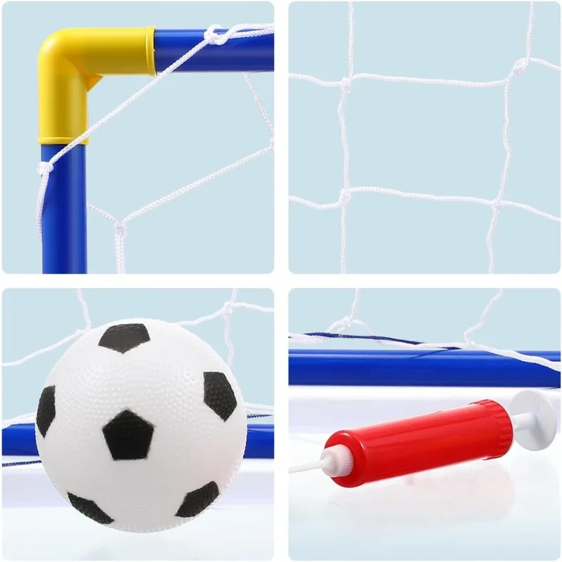 1PC Indoor Mini Folding Soccer Goal Net Plastic Football Post Frame Set Inflatable Kids Sport Toys For Indoor Outdoor Team Games