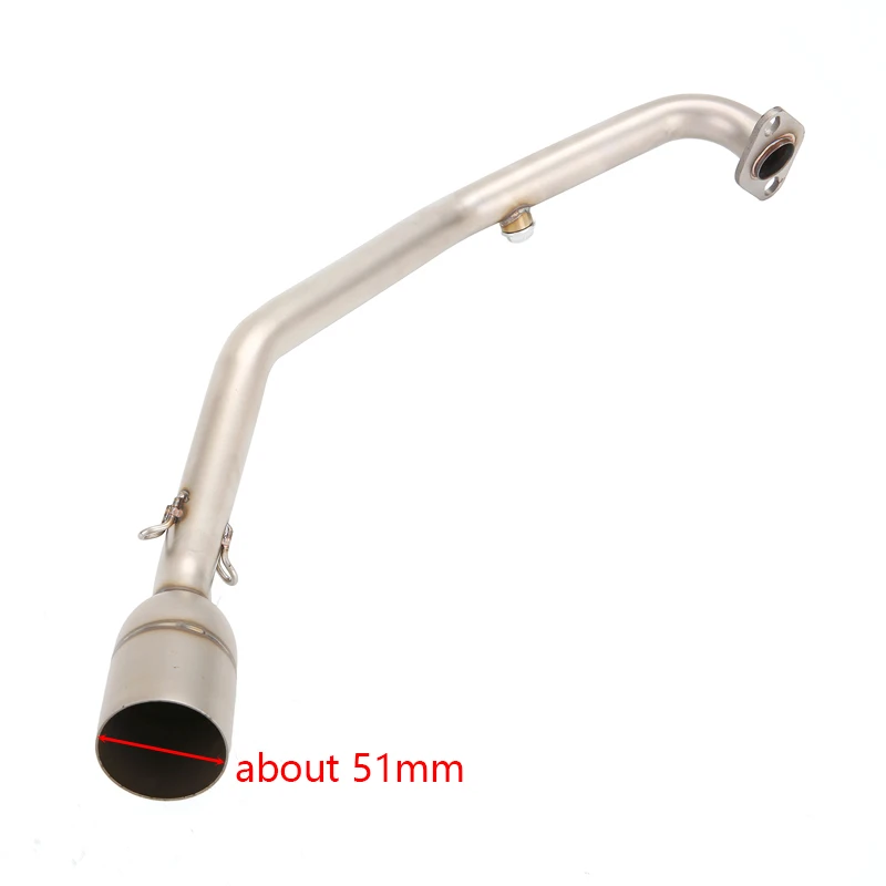 

For Yamaha Zuma 125 BWS 125 2021-2022 Gryphus 125 Motorcycle Exhaust System Header Link Pipe Stainless Steel Slip On 51mm Tip