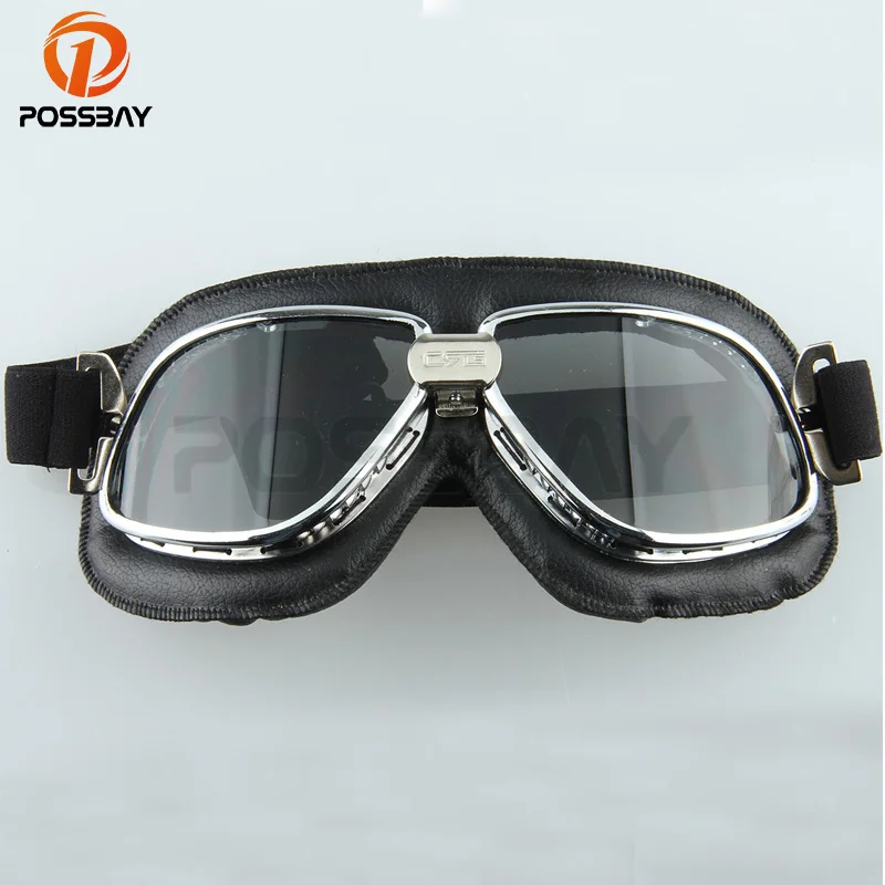 

Vintage Motocross Goggles Pilot Ski Snowboard for Harley Dirt Bike ATV Scooter Goggles Motorcycle Helmet Transparent Glasses