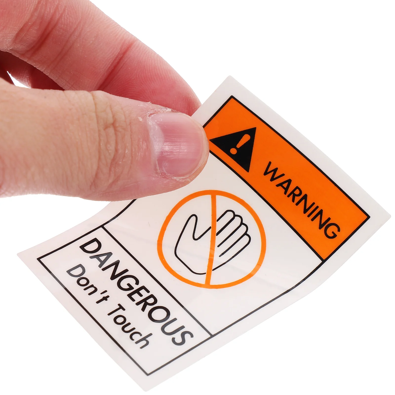 Safety Warning Label No Touch Do Not Sign Full English 2pcs Packed Stickers Don't Device Use Hand Emblems