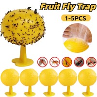 1-5PCS Fruit Fly Traps Ball Sticky Fruit Fly Catcher Glue Indoor Outdoor Fruit Fly Catcher Insects Hoverfly Gnat Pest Repeller