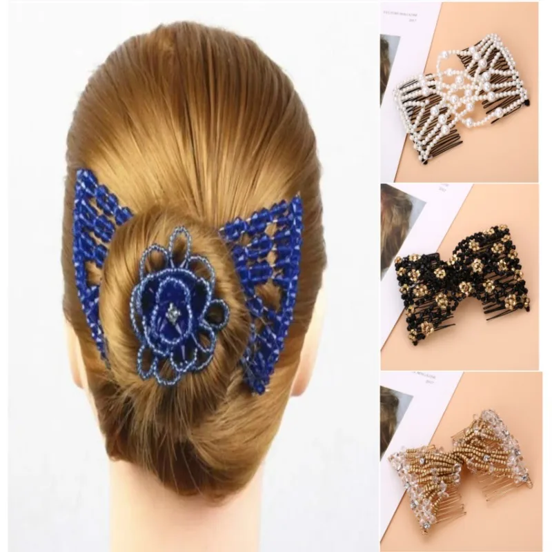 

New Versatile Hair Comb for Women Updo Hair Accessory Ponytail Decorative Comb Pearl Magic Clip Comb Hair Clip