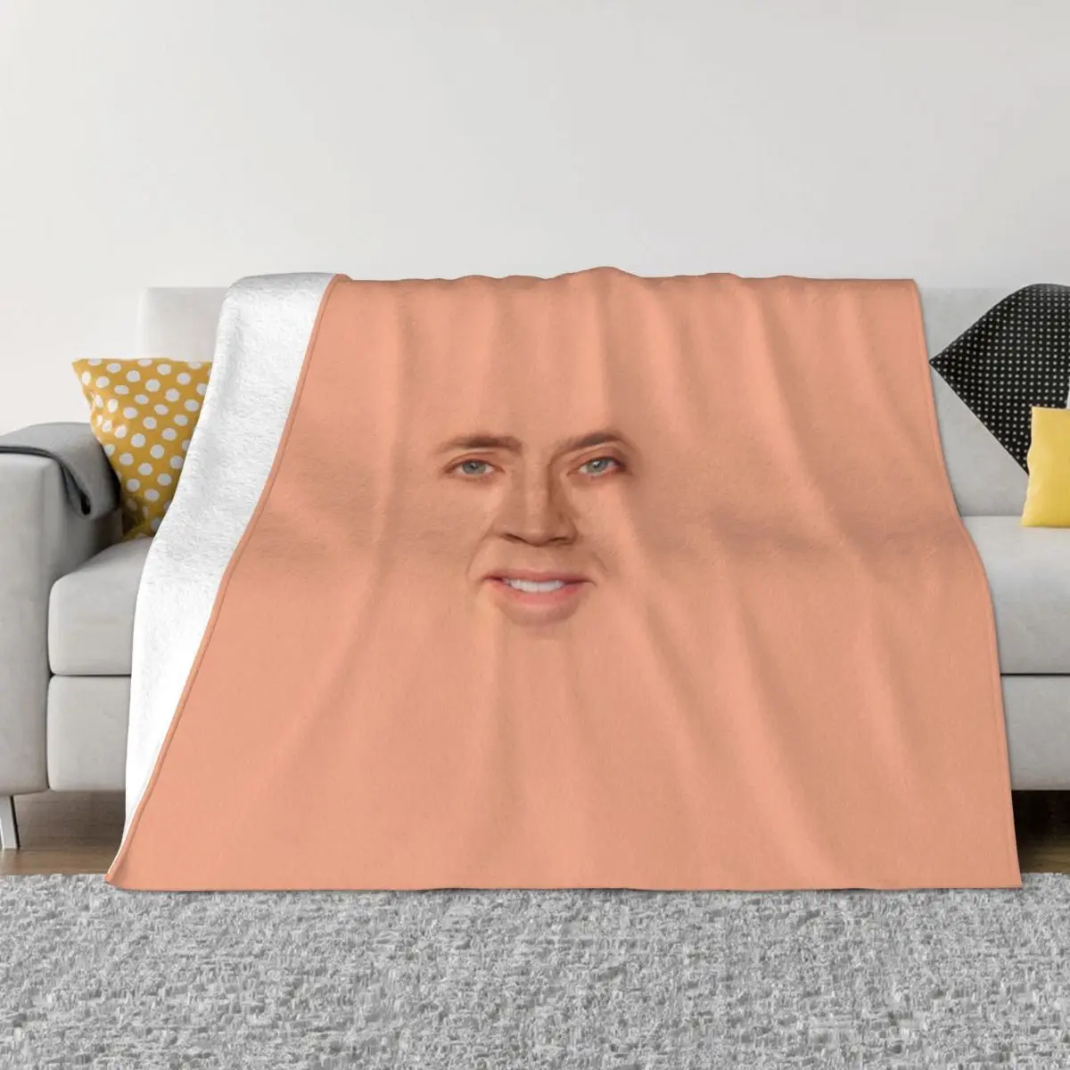 

nicolas cage - Face Throw Blanket Summer Blankets For Sofas Bed Fashionable Camping Blankets