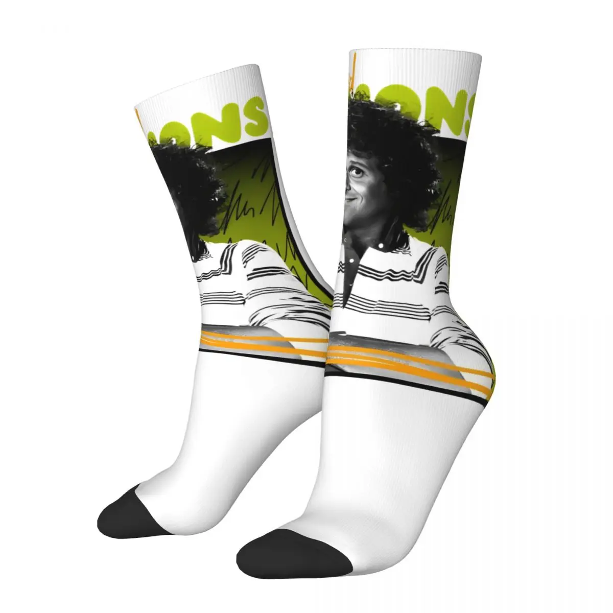 Richard Simmons 80s Fitness Design Theme Socks Merchandise for Women Cozy Crew Socks