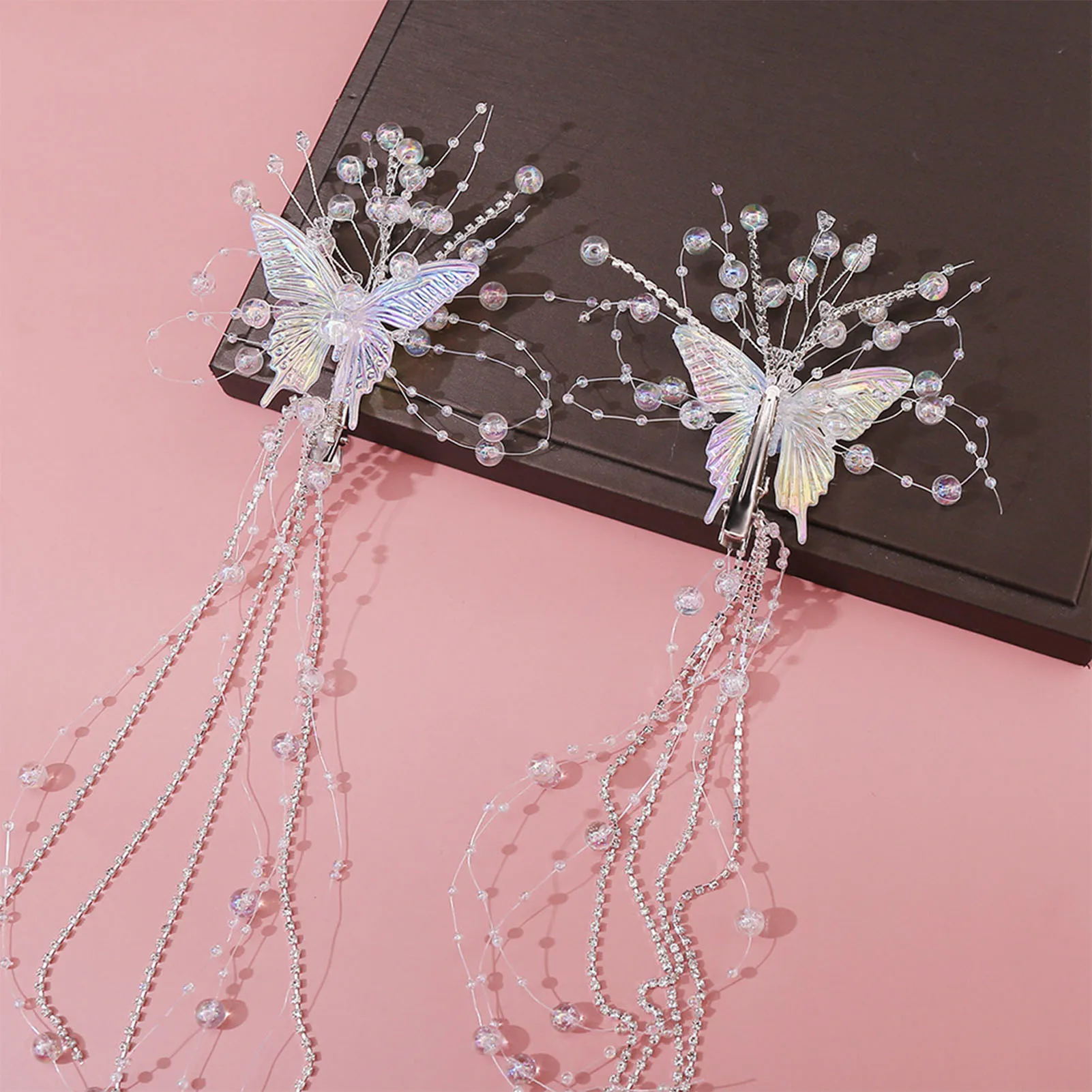 Butterfly Hair Clip Hairpins Elegant Tassel Long Hair Clips For Women Hanfu Antique Party Hair Accessories Wedding Hair Jewelry