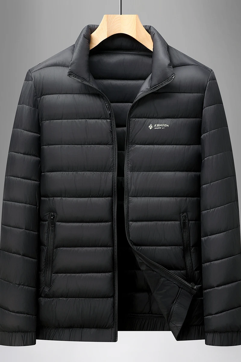 Men's winter jacket Simple stand collar Cotton coat New thick warm parkas