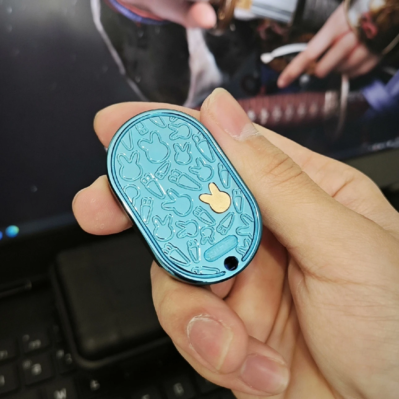 MOT สแตนเลส Grumpy Rabbit EDC Sensory Fidgeting ของเล่นป้องกันความเครียด Fidget Spinner Slider ของเล่น