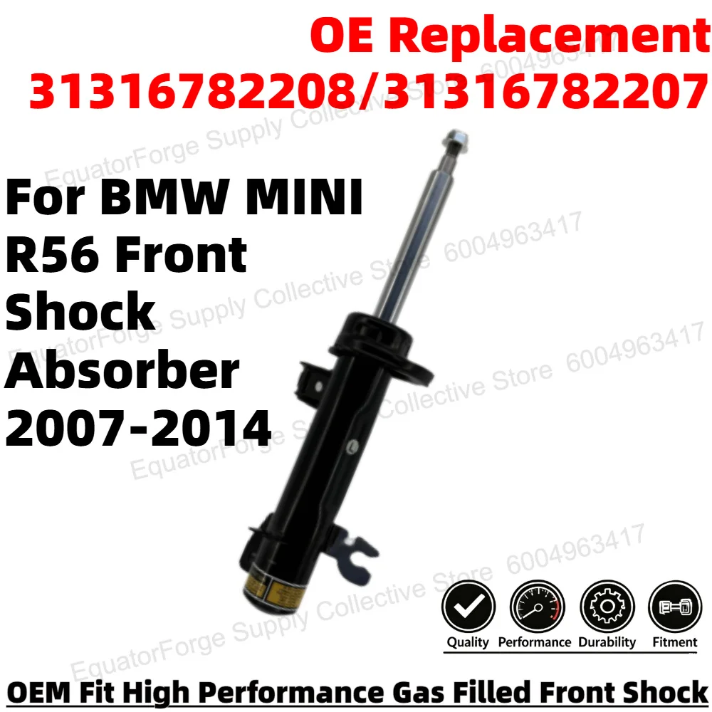 

High Performance Durable Front Shock Absorber for BMW MINI R56 Smooth Ride OE Replacement 31316782208/31316782207
