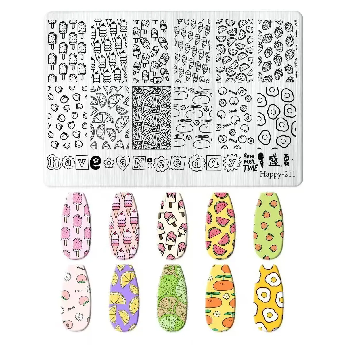 Nail Stamping Plate Plants Tree Geometry Pattern Stamp Template Nail Image Plate Stencil DIY Printing Stainless Steel Nail Tools