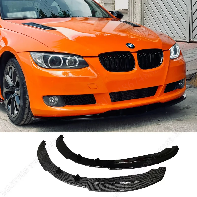 Car Front Bumper Lip Splitter Spoiler Tuning For BMW E92 E93 2005-2013 Luxury Version Pre-Lci Diffuser Body Kit ABS Accessories