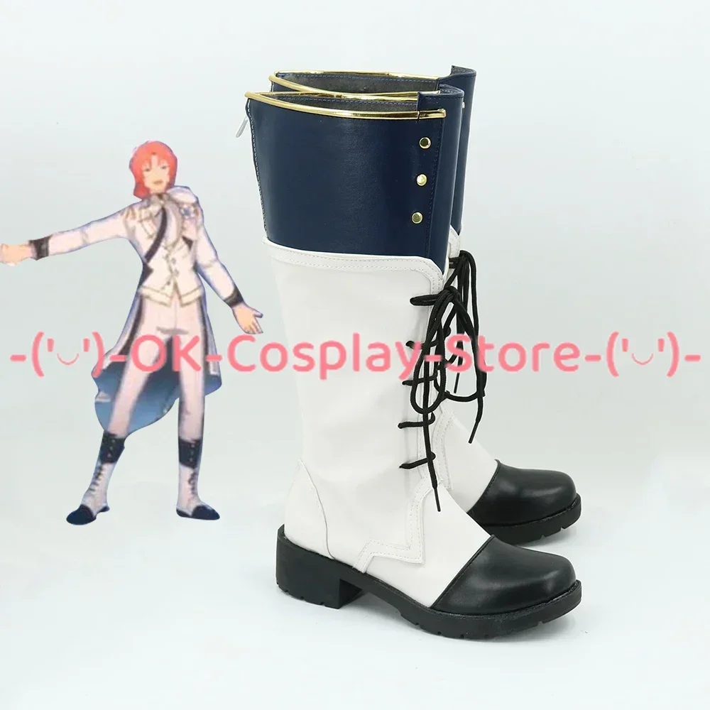 [Angepasst] Spiel Ensemble Sterne RankA Bloom Saegusa Ibara Cosplay Schuhe Anime Roleplay Prop Halloween Party PU Leder Stiefel