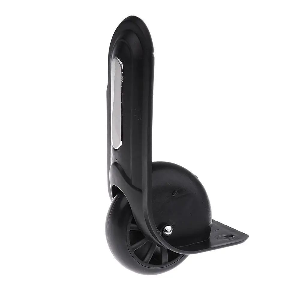 Image 4: Roues de remplacement pour bagages, matériau PVC universel, roulettes pivotantes noires pour valises