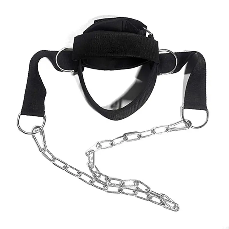 

Sports Neck Harness Weightlifting Thick Neck Strap Trainer for Workout Strength Resistance Hat Muscle Builder with Chain T4MB