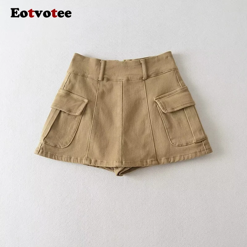 EOTVOTEE Vintage Skirts for Women Chic Casual Cute Skirts Spring 2025 New Comfortable Fashion Female High Waist A-Line Skirts