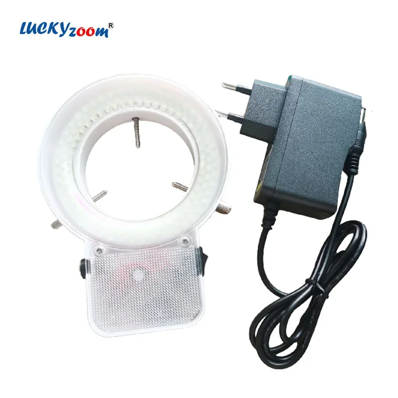 

Adjustable 6500K 144 LED Microscope Light Source 110V-240V Ring Illumination Lamp For Stereo Microscope White Illuminator