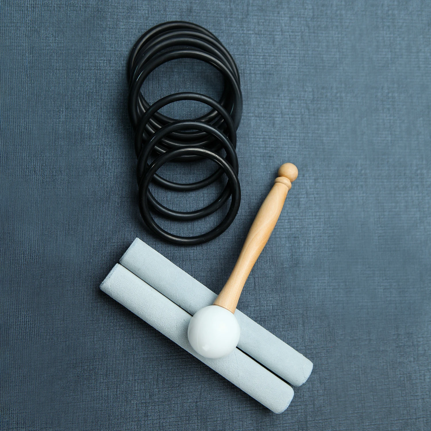 Hye-eun-accesorio de mazo de gamuza o palo de mazo de goma para cuenco cantor de cristal de cuarzo esmerilado, 1 unidad