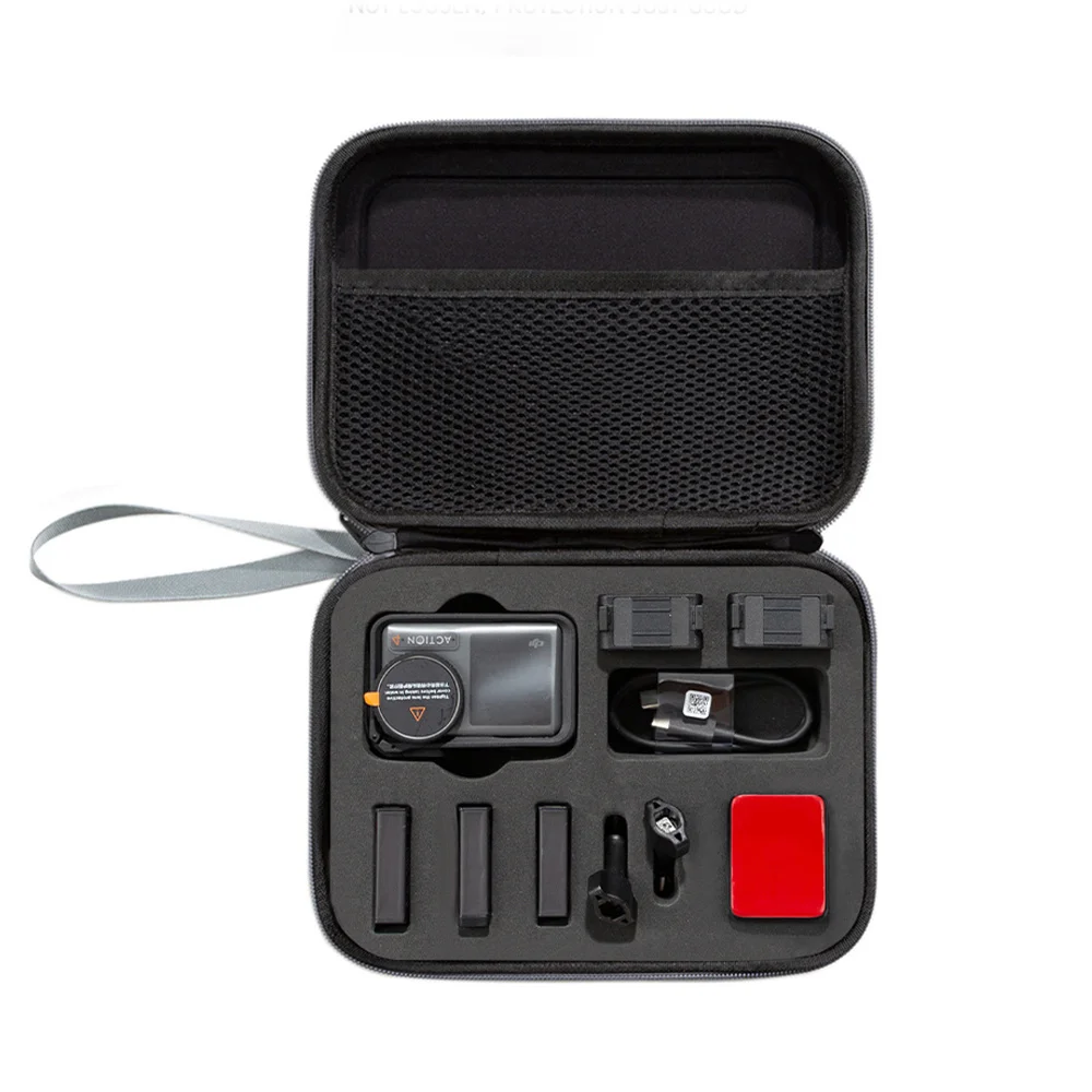 กระเป๋าถือสำหรับ DJI OSMO Action 5 Pro กล่องเก็บของสำหรับพกพาคอมโบแบบพกพาสายไนลอนหลายเส้นกันกระแทกป้องกันกีฬา Camer