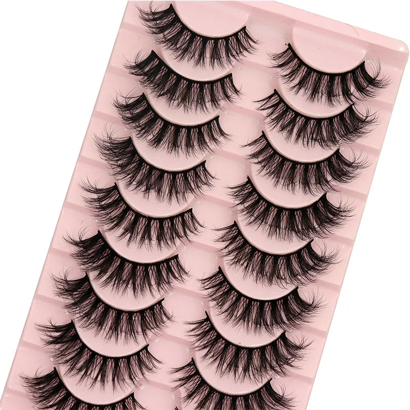 False Eyelashes 6D Super Fluffy Wispy Faux Mink Eyelashes Cat/Fox Eye Effect Dramatic Lashes Eyelash Extension Makeup