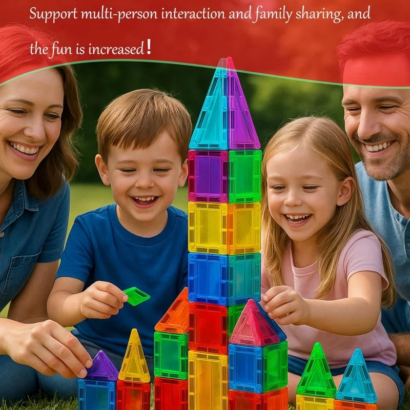 56PCS Kids Portable Mini Magnetic Building Block Toys STEM Preschool Learning Boys Girls Jigsaw Puzzle Sensory Toy Gift