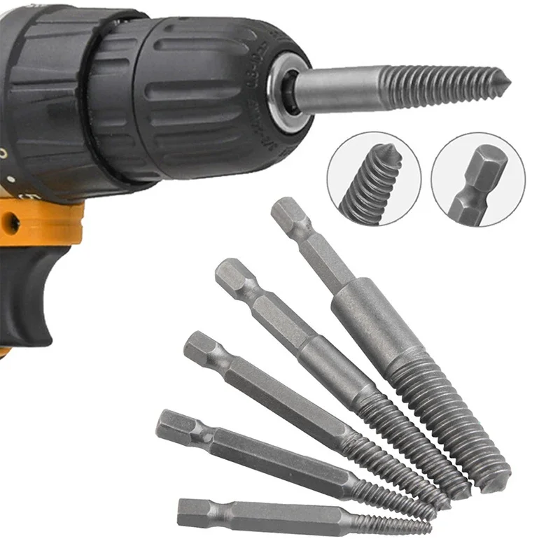 5/10pc Hex Handle Broken Head Screw Removal Tool  Black Electric Hex Screw Removal Tool Set Cover Manual Screwdriver
