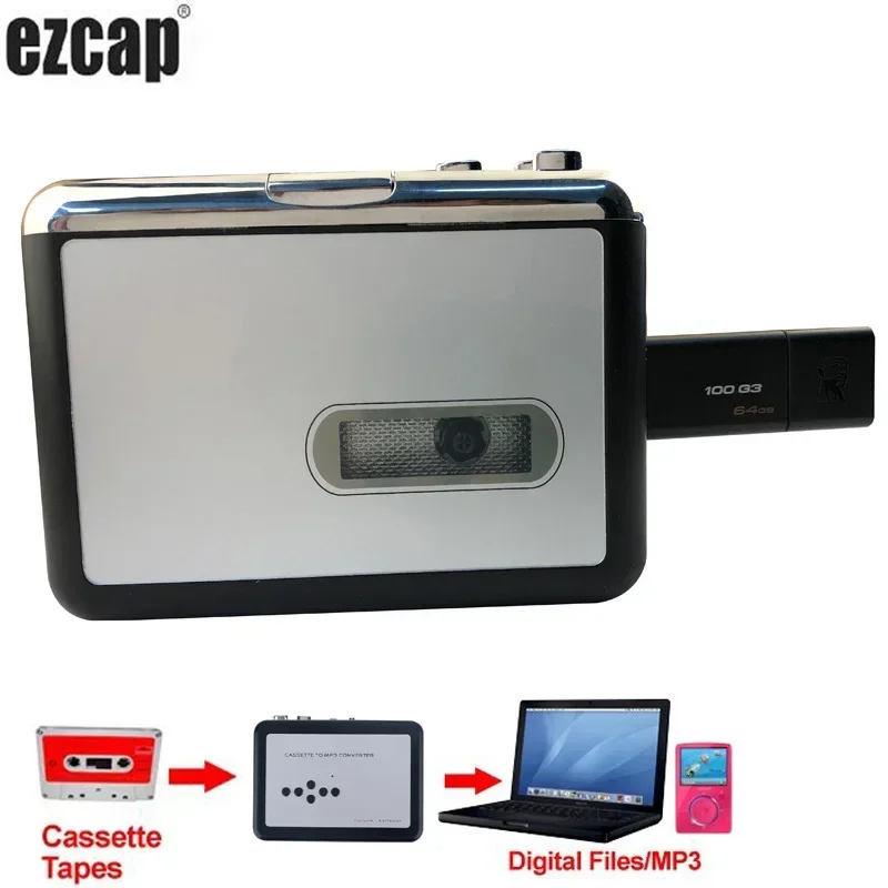 Walkman Player Cassette Coverter Old Music Tape To Mp3 File To USB Flash Drive U Disk Support Auto Partition Playback Function