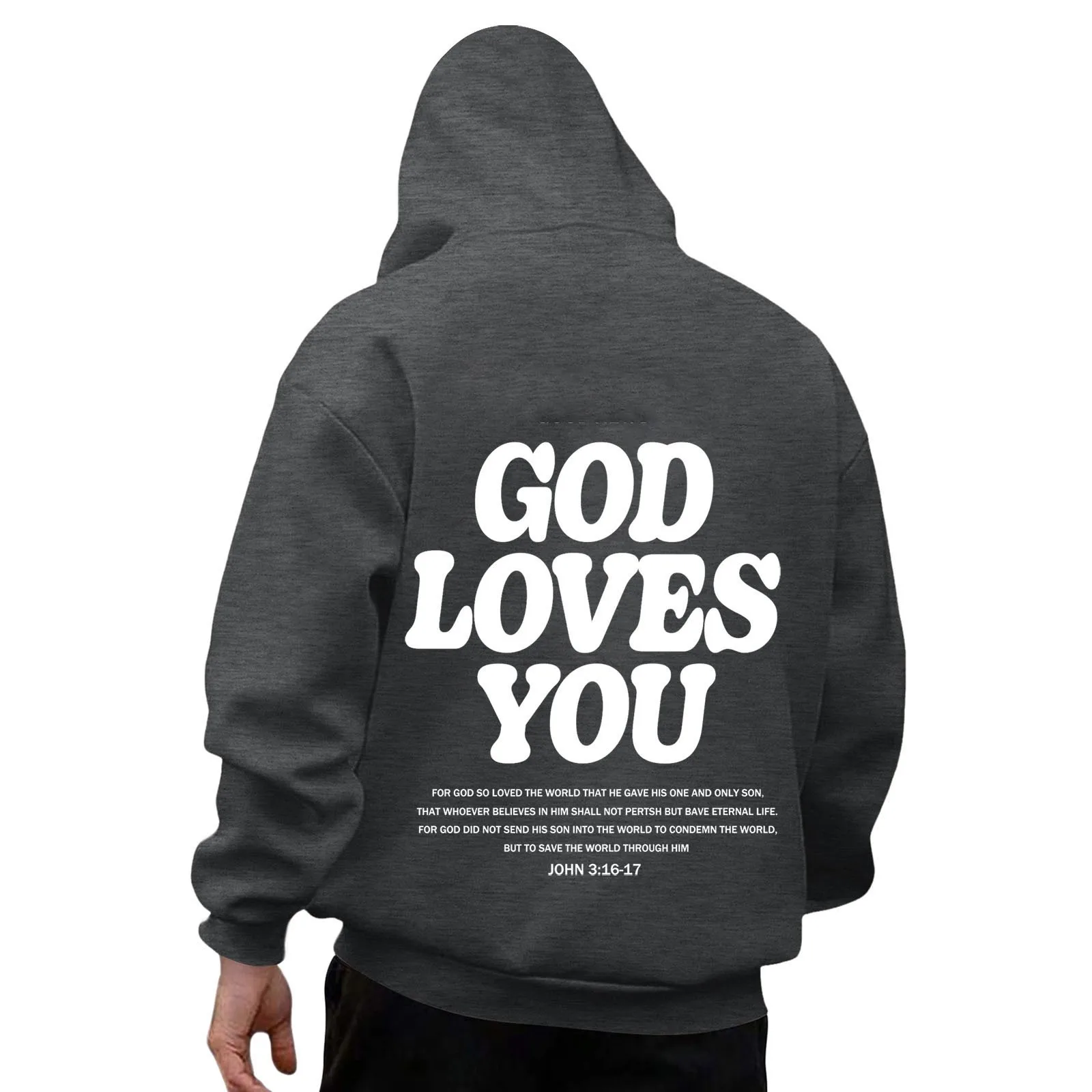 Y2k Hoodie Sweatshirts Streetwear Clothing For Men Christian Jesus Hooded Sweatshirts Long Sleeve Bible Verse Pullover Tops