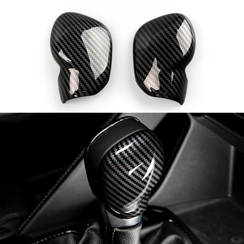 Carbon Fiber Style Gear Shift Knob Cover Trim For Renault Koleos 2020 2021 2022