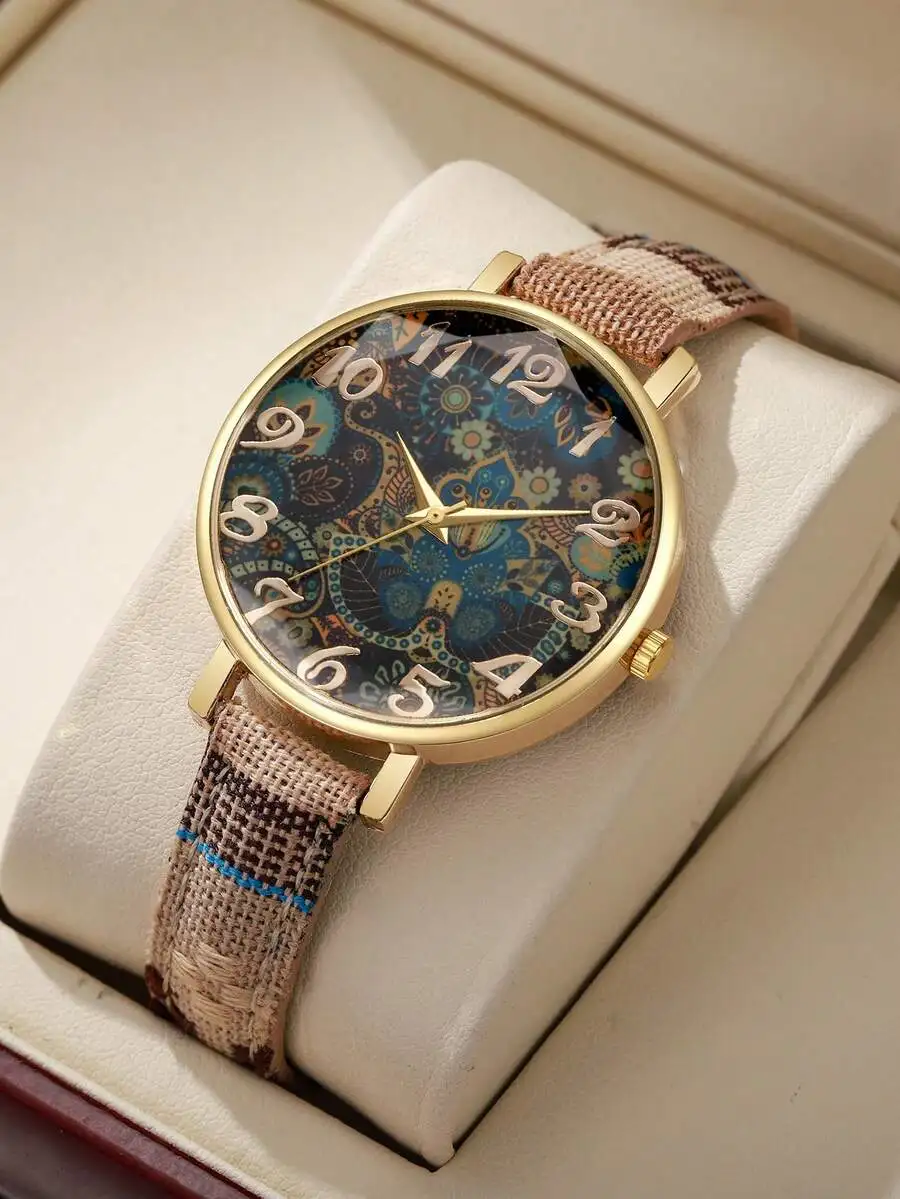 1pc Women's Elegant Fashion Personalized Numeric Dial Quartz Wrist Watch, & Chic (Watch Box Not Included)