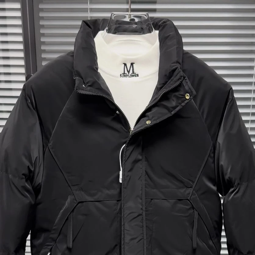 

Men's Thiened down Cotton Jaet Stand Collar Faionable Winter New Sle Various Matching Slim Fit Warm Personali ...