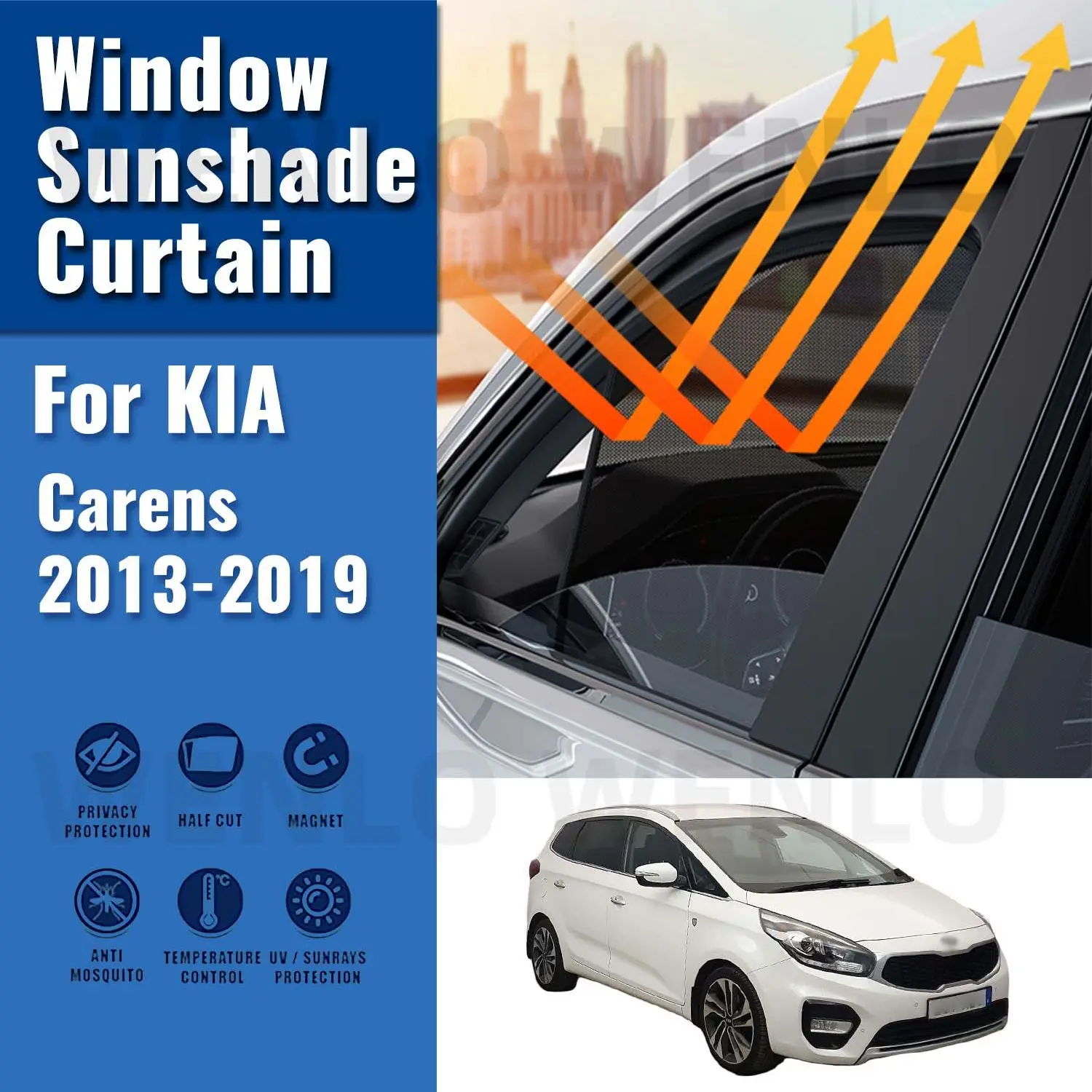 

Магнитный автомобильный солнцезащитный козырек для KIA Carens 2013-2019, передняя рамка для лобового стекла, занавеска, сетка, Задняя Детская фотокамера