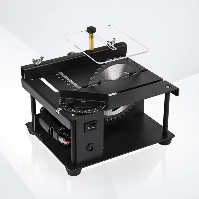 100W Multifunctional Mini Table Saw Woodworking Jade Handmade DIY Hobby Model Crafts Cutting Tool +HSS Circular Saw Blade YZ