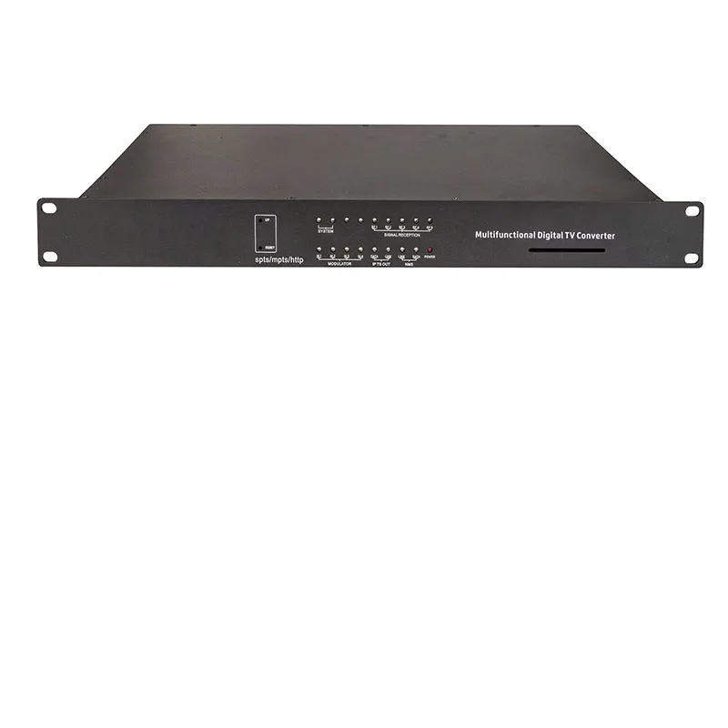 

tuner to ip http udp rtsp dvb-s2 dvb-t dvb-t2 dvb-c isdbt receiver 5 channel tuner to rf modulator