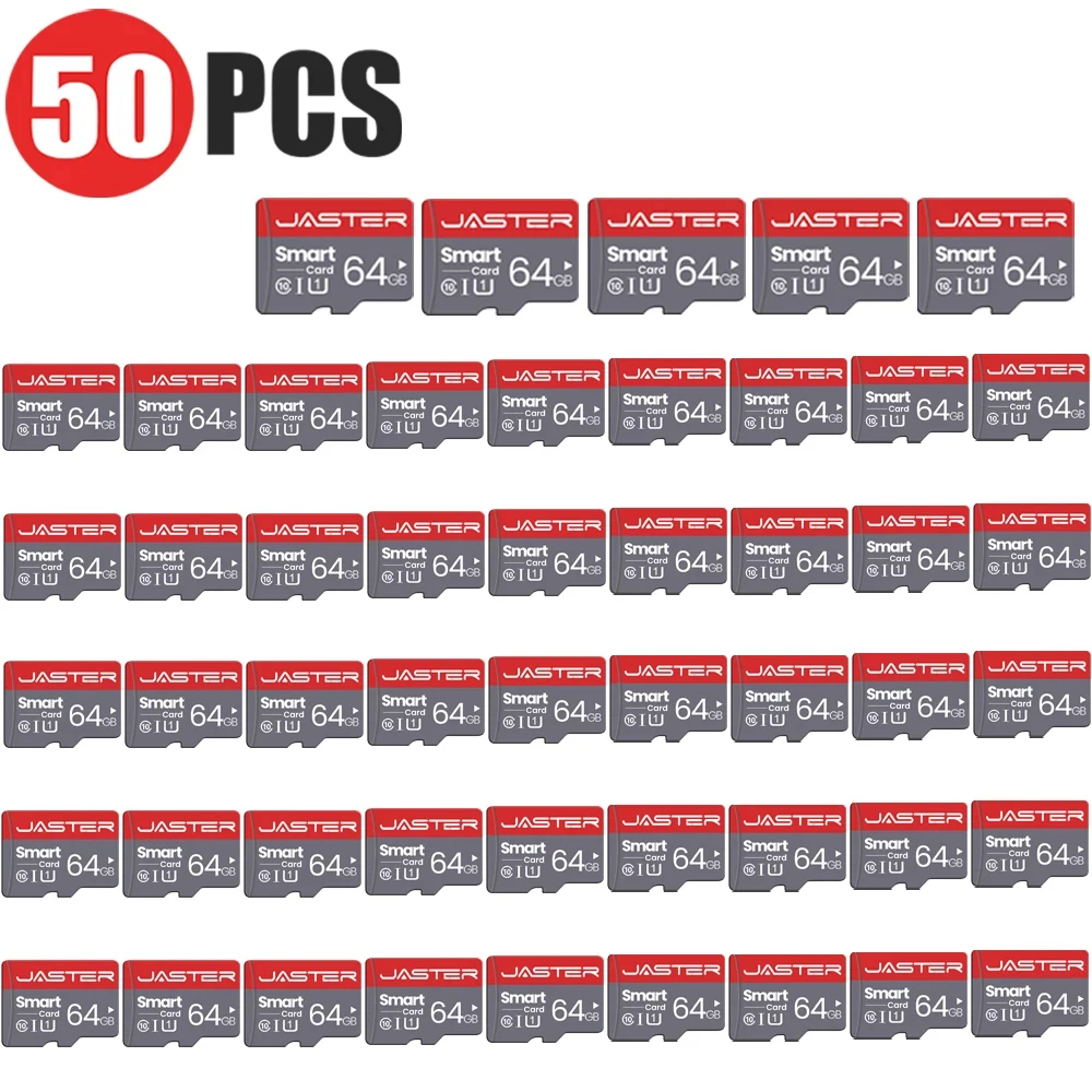 50 PCS LOT Memory Card 64GB High Speed TF Cards 32GB Grey Wholesale Storage Devices 16GB  for Mobile Phone Smart SD Card 8GB