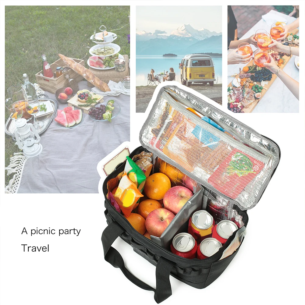 Outdoor Heavy Duty Lunch Bag Insulated Thermal Cooler Bag Camping Cooler for Camping Picnic Beach Work Trip