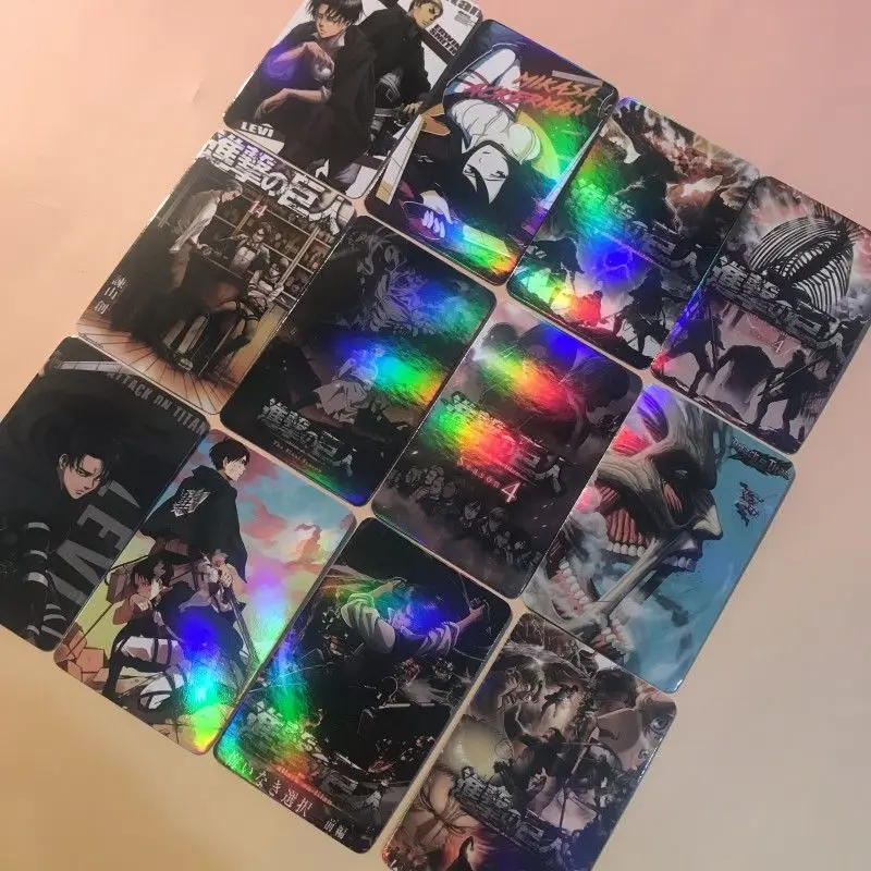 Anime Attack on Titan Levi Ackerman Eren Jaeger Hange Zoe Cosplay Accessories Instant Camera Postcard Laser Card Halloween Xmas