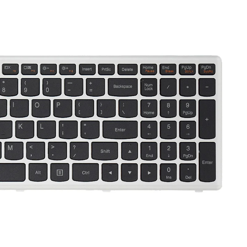 Teclado de diseño de ordenador portátil ruso de Grecia, con marco plateado, para Lenovo Z500, Z500A, Z500G, nuevo