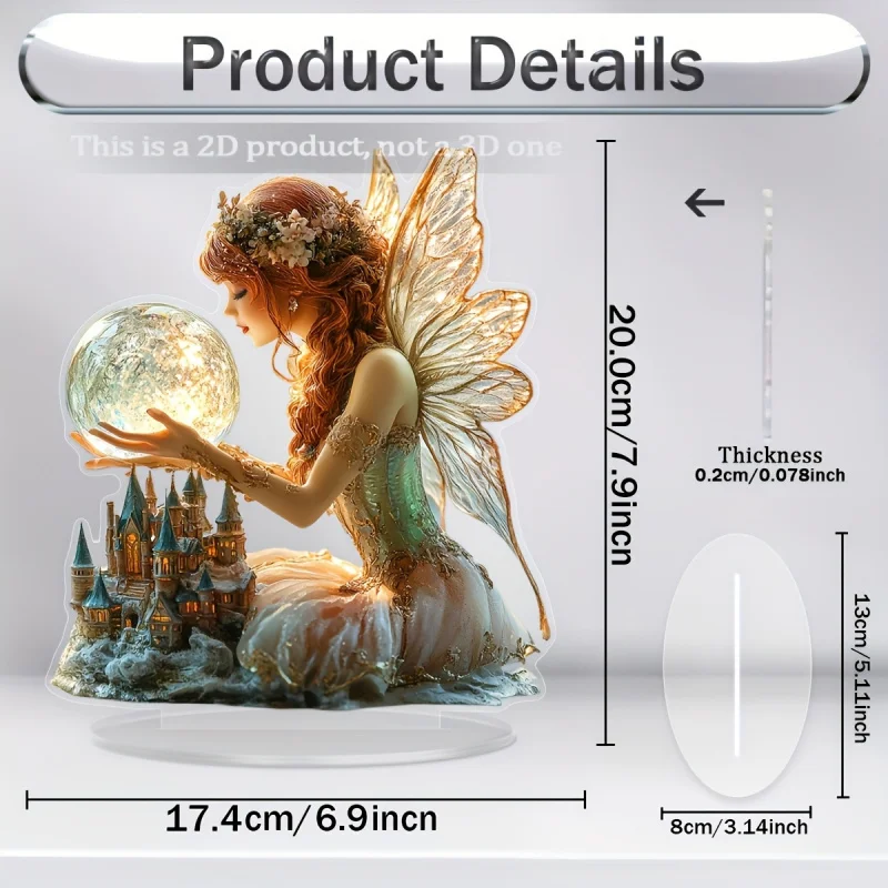 Princess Angel Handheld Moon Fairy Tale Festival Decorative Piece - Acrylic Desktop Girl Innovative Decoration Item