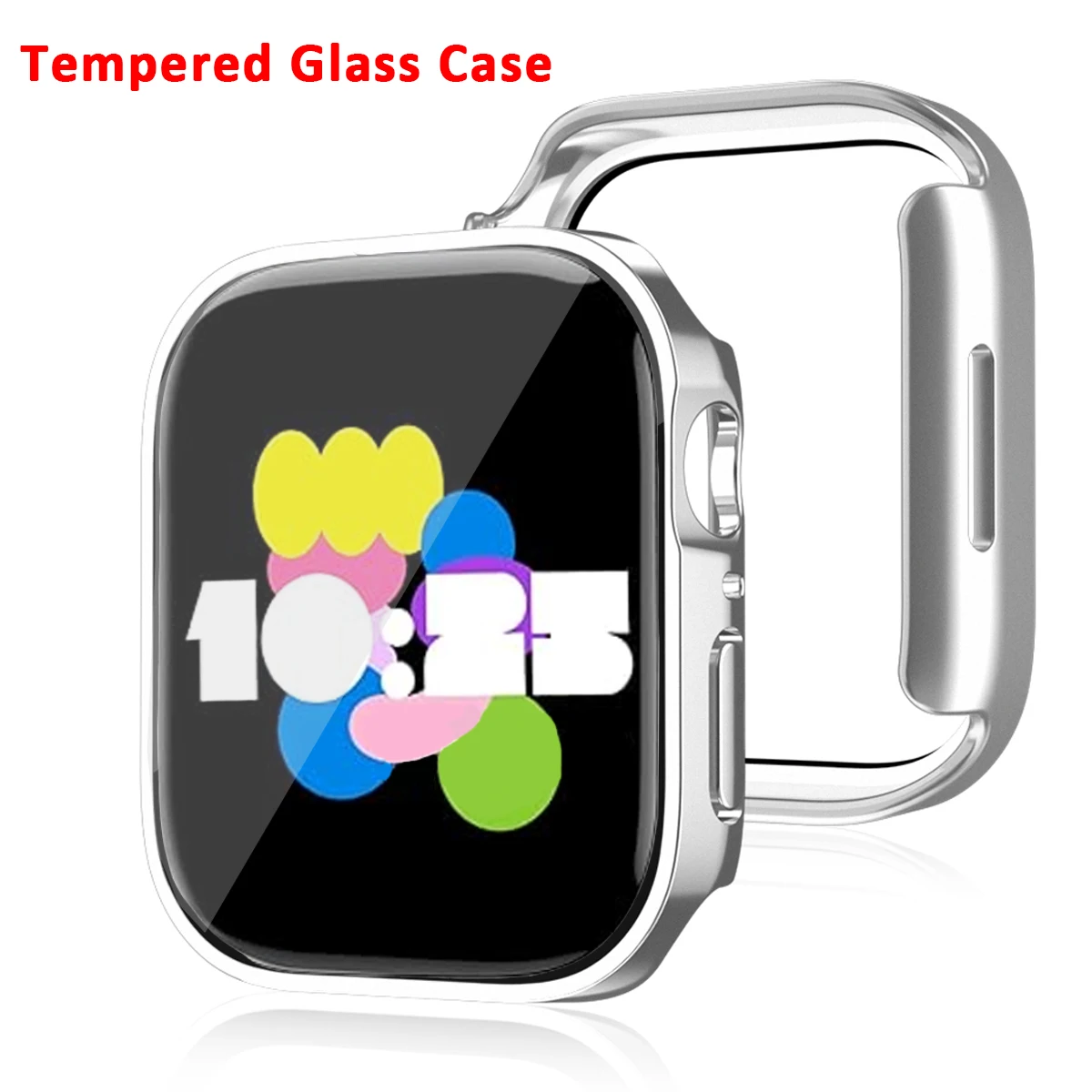 Gehärtetes Glas + Hülle für Apple Watch 46mm 42mm 44-40-41mm 45mm PC-Stoßfänger-Displayschutzgehäuse iWatch Serie 11 10 9 8 7 6 SE 3