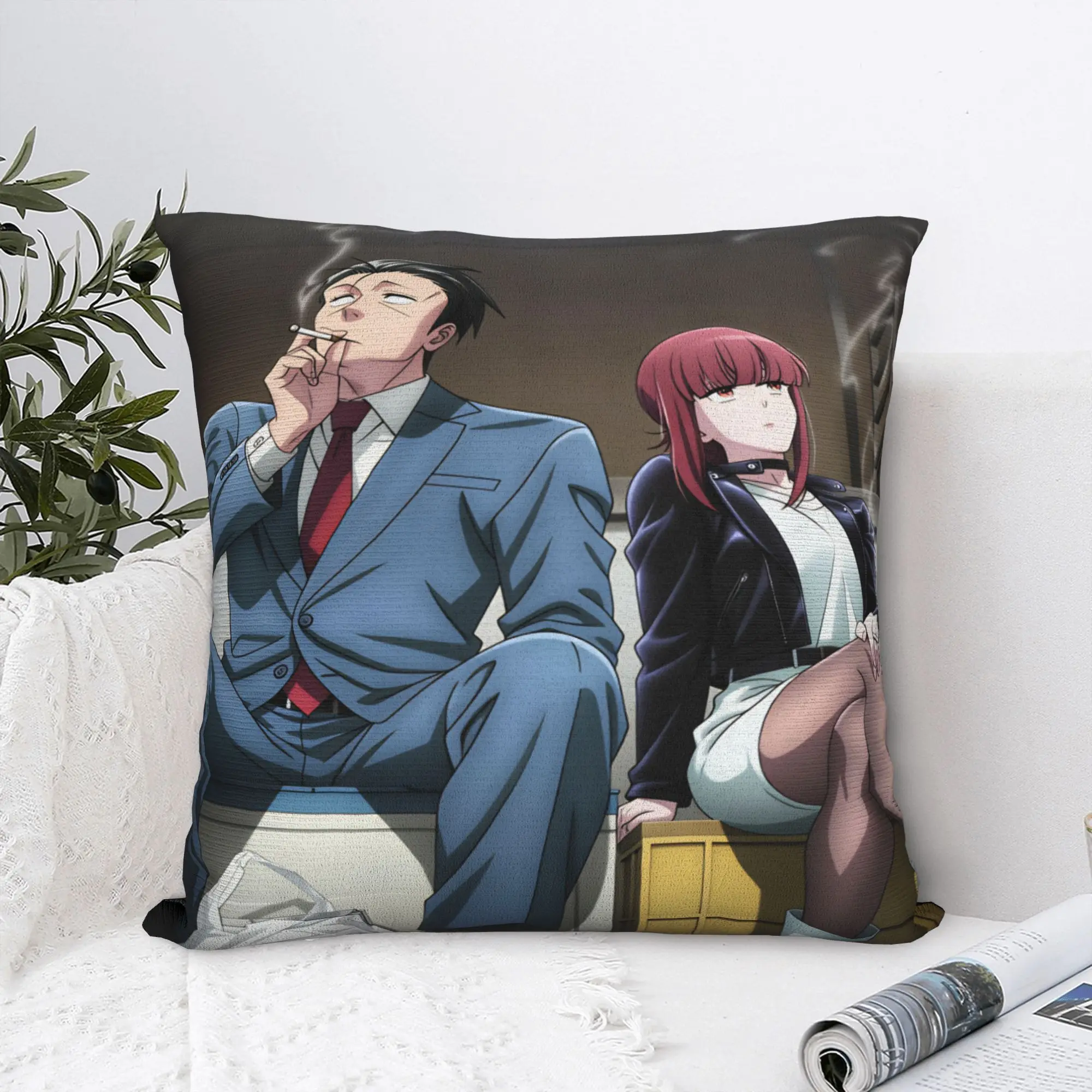 Smoking Behind Supermarket Yamada Pillow Cover  Design Cushion Cover Morden Pillow Case For Sofa Bedroom Home Decor