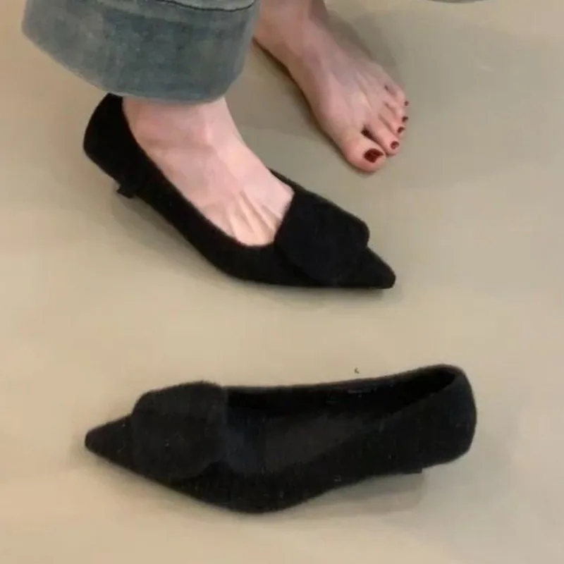 

Women's Spring New Sexy Pointed Toe Designer Suede High Heels, Elegant Dress, Party Comfortable Women's Stiletto Shoes Plus Size