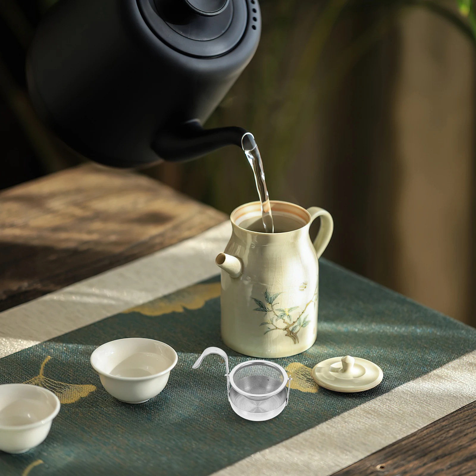 

1pc Strainer Mesh Filter Mesh Stainless Steel Teapot Strainer Cup Sieve Mini Size Tea Filter Kitchen Bar Utensil Gift