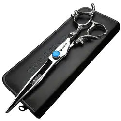 Professional Barber Shop Scissors 7/6/5.5 Inches, Japanese Barber Scissors Thin Scissors Flat Scissors, Teeth Scissors Set Tools