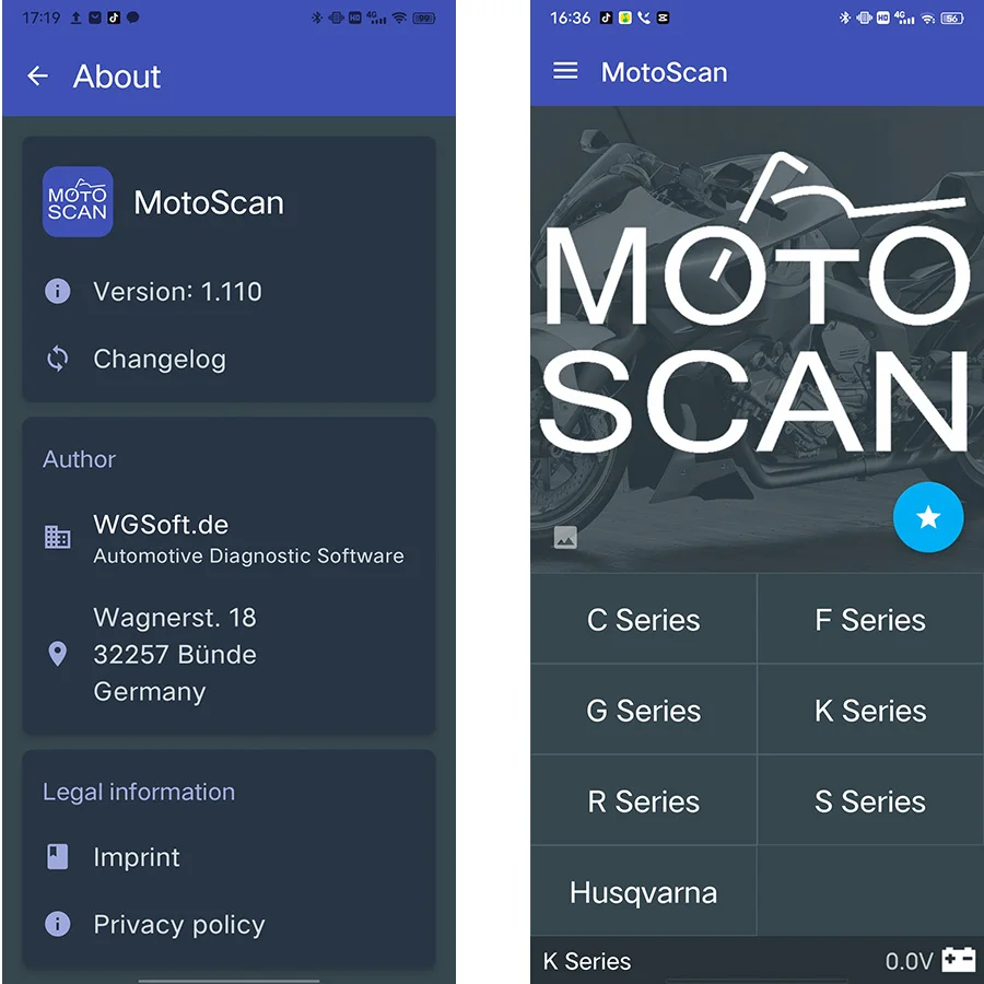 Motoscan V1.110 APP Ultimate for Android with Vgate Scan Adapter for BMW Motorcycle Motorbike Vehicle Nitro