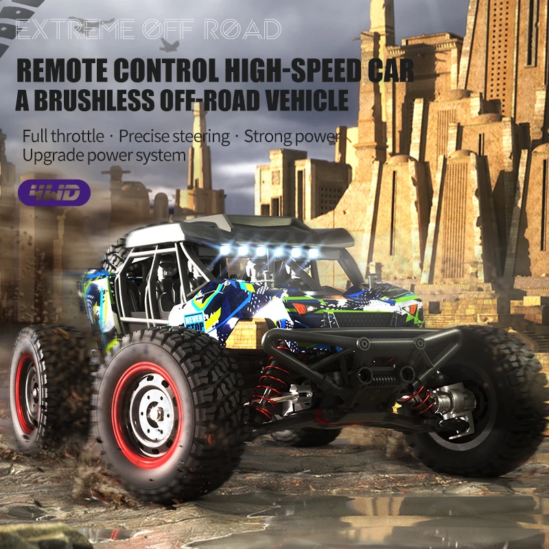 JJRC Q141B High-Speed Car 1/16 4WD 2.4G Full Scale RC Desert Off-road Electric Four-wheel Drive 70km/h Children's Toys Gifts