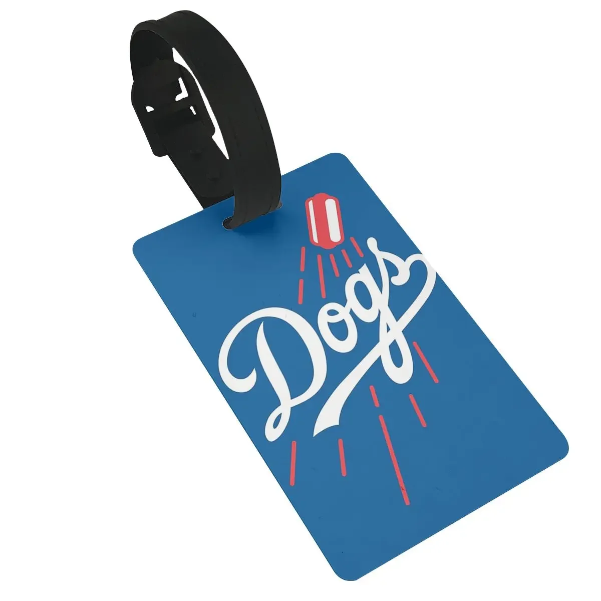 Dodger Dogs - niebieskie przywieszki do bagażu Akcesoria do walizek Podróżna moda Przywieszka do bagażu Przenośny uchwyt na etykiety Identyfikator Imię Adres