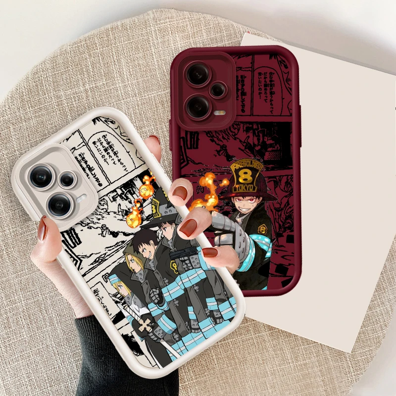 Anime Cartoon Fire Force Eye Ladder For Xiaomi Redmi Note 13 12 12C 11 11S 10 10C 10A 9C 9A Pro 5G Funda Phone Case